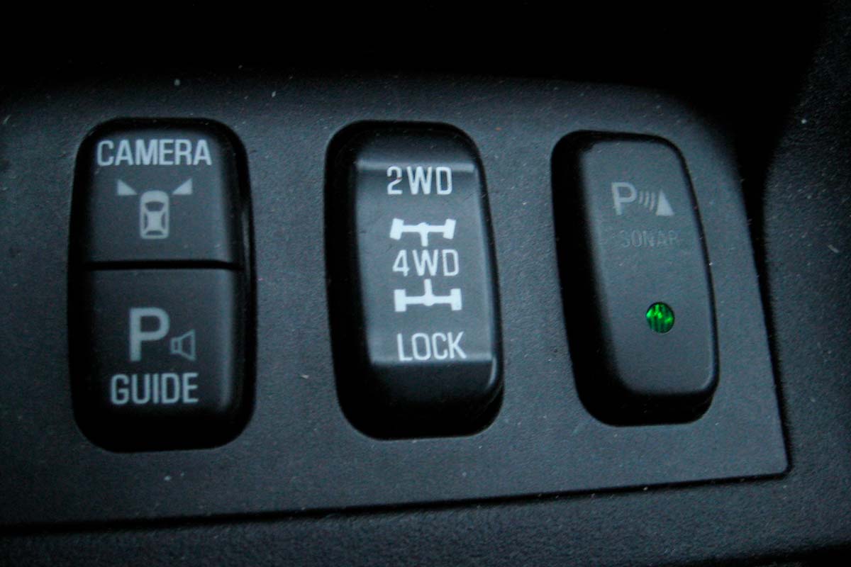 Imagem ilustrativa de um botão para ligar o 4WD do carro.